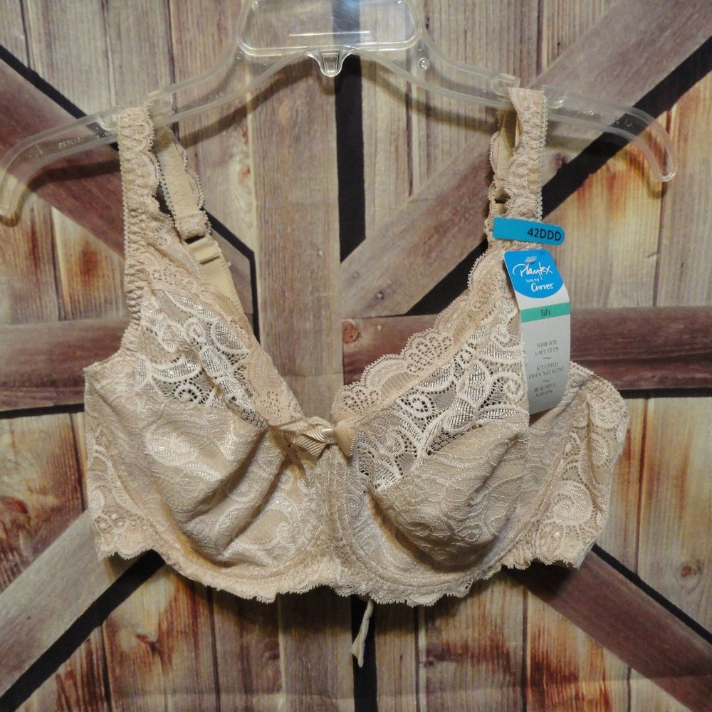 Playtex Love my curves Lift lace Bra 42DDD~Cute Sexy, Underwire